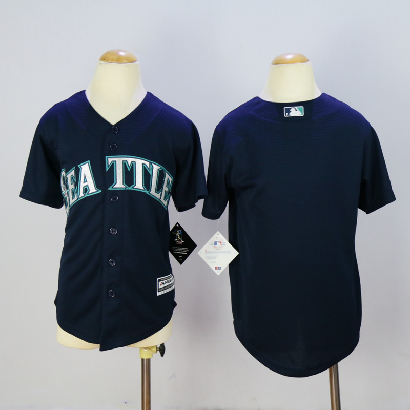 Youth Seattle Mariners Blank Blue MLB Jerseys